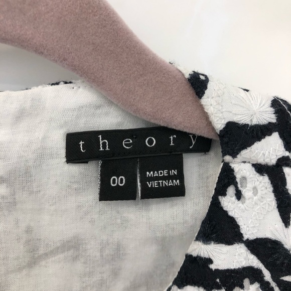 Theory Maydra' Print Cotton Fit & Flare Dress - Picture 7 of 8